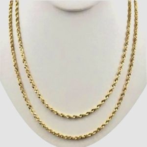 3.5mm 10k solid gold chain 20" 22" 24"